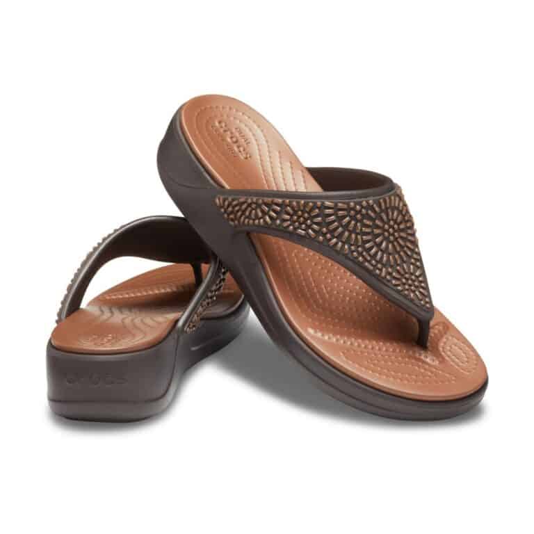 Crocs Montery Strappy Wedges Brown