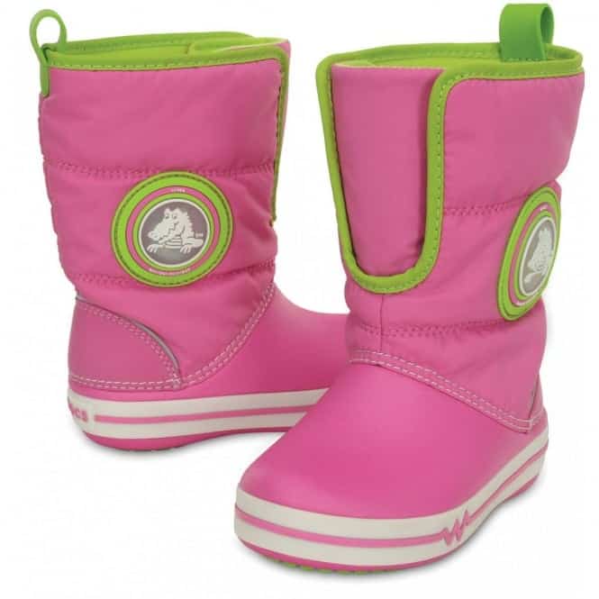 Crocs Flashlights Gust Boot Kids Party Pink/Volt Green