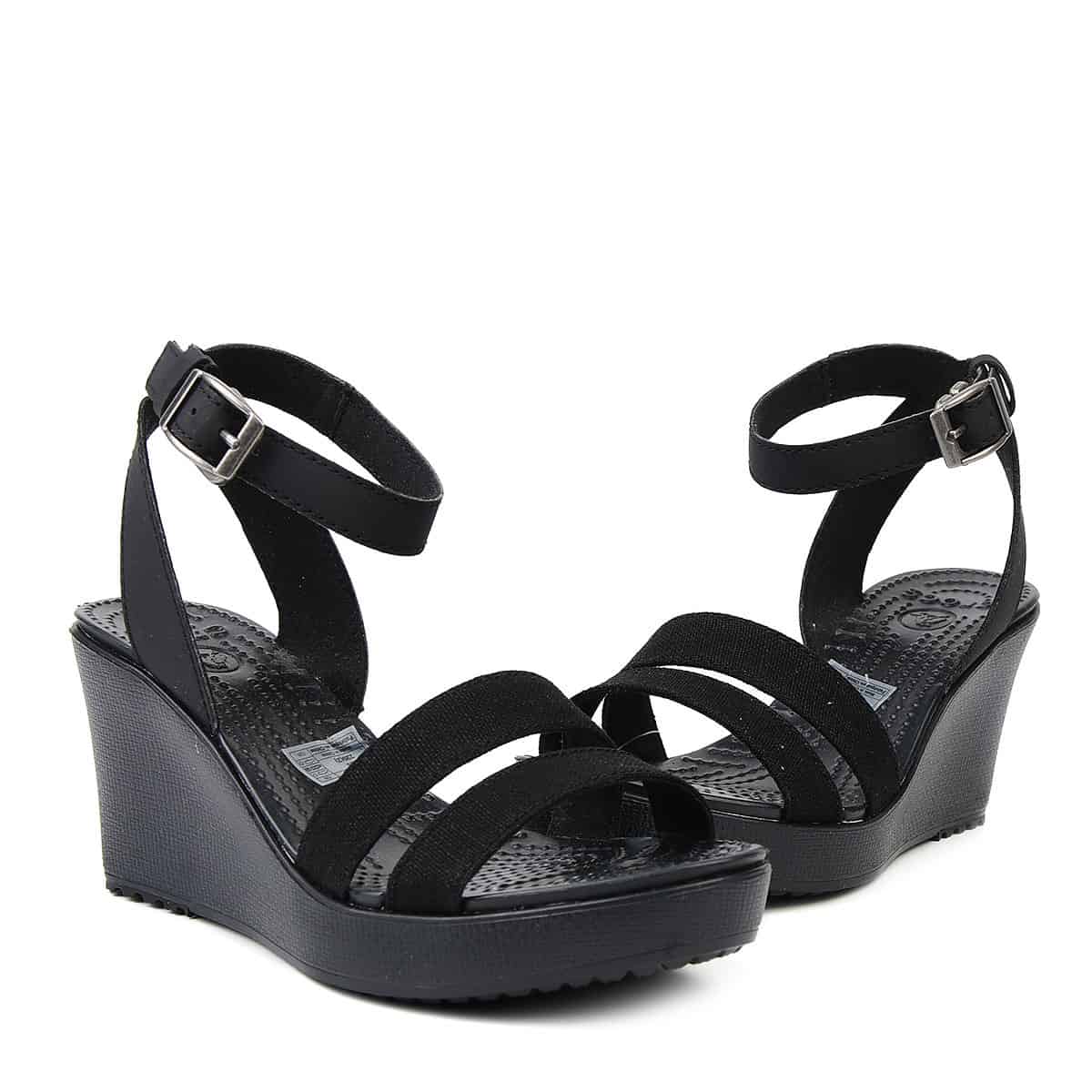 Crocs Leigh Sandal Wedges Women Black | Zarrosa Shop