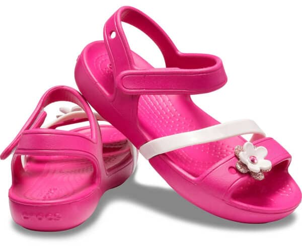 Kids Childrens Crocs Lina Charm Sandal Barely Pink Sandal Flip Flop 