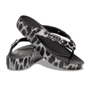 Crocs Classic Platform Animal Remix Leopard Women Flip